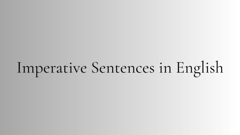 imperative sentences in English examples for daily use
